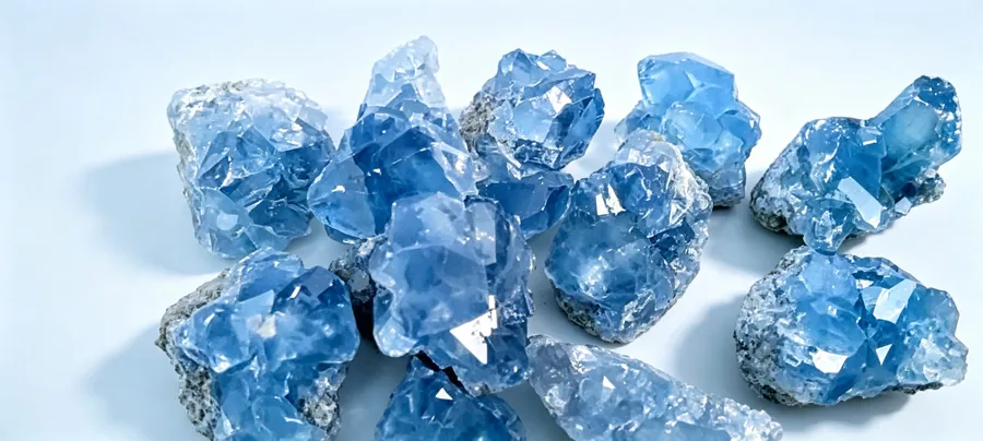Cristaux bleus célestine