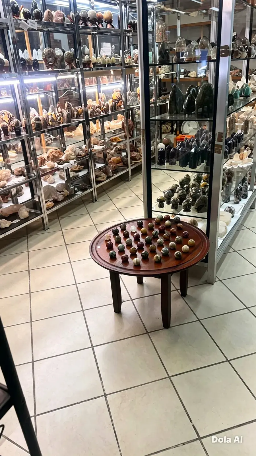 Table bois et sphères